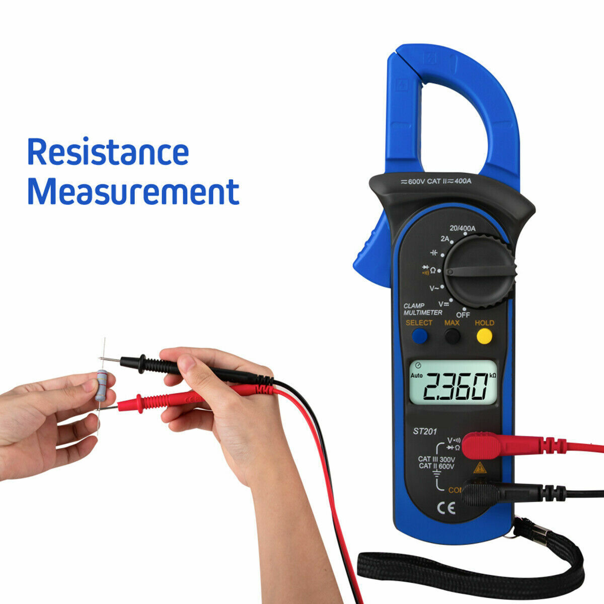 Digital Multimeter Tester AC DC Volt Ohm Amp Clamp Meter Auto Range