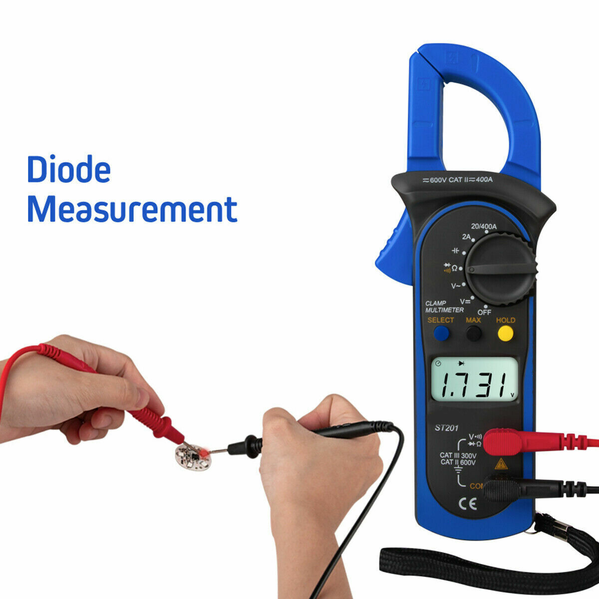 Digital Multimeter Tester AC DC Volt Ohm Amp Clamp Meter Auto Range