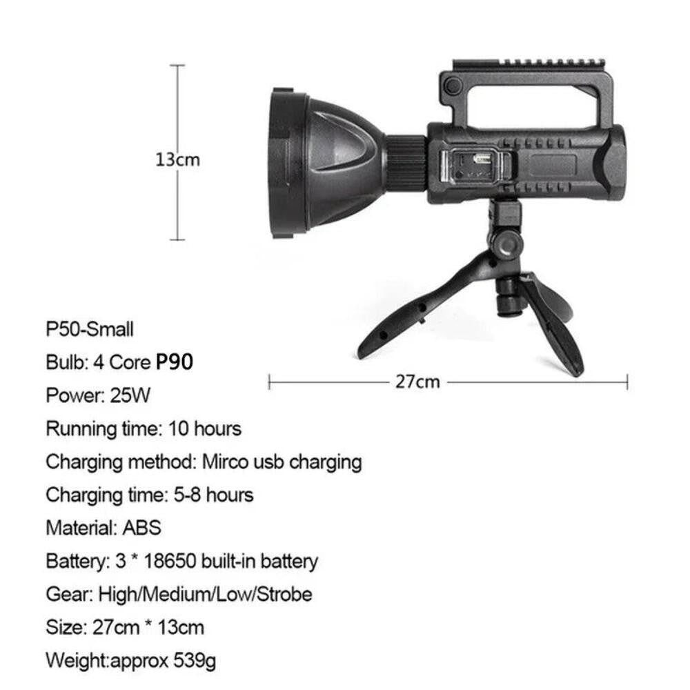 XHP90 Portable LED Flashlight - Ultimate Lighting Tool