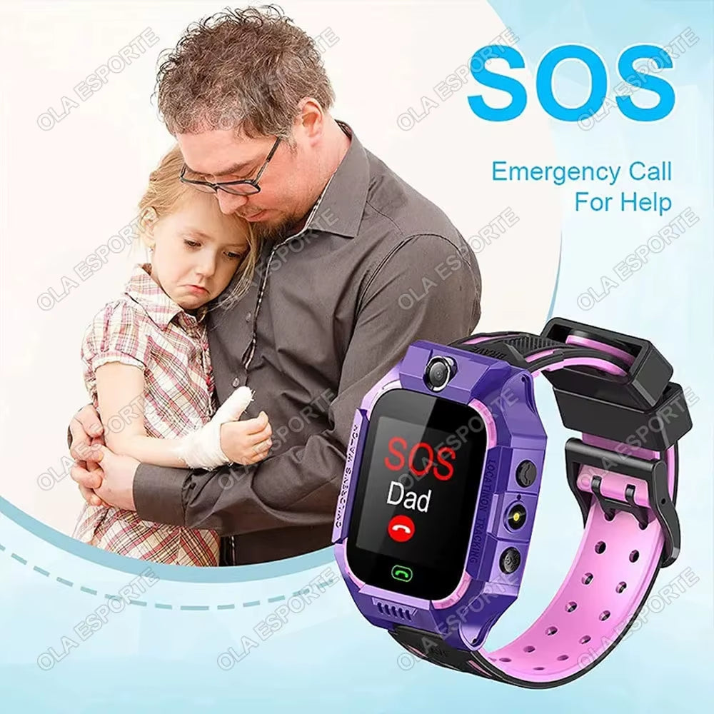 2025 New Kids 2G Smart Watch SOS GPS Location 2G Sim Card Child Smartwatch Camera Waterproof Watch Gift for Ios Android Children