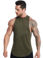 Men'S Plain round Neck Sports Vest, Quick Drying Breathable Loose Tank Top, Mens Clothing, Men'S Sportswear for Indoor Outdoor Running