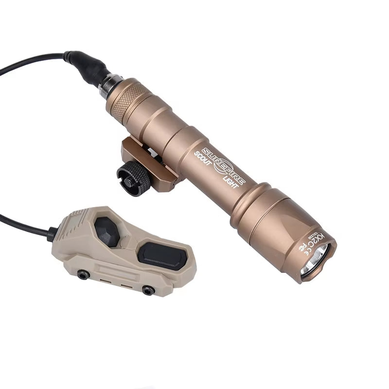 Surefir M300 M600 Tactical Flashlight with AXON Dual Function Remote Pressure Switch for 20mm Rail - Ideal for Hunting & Airsoft