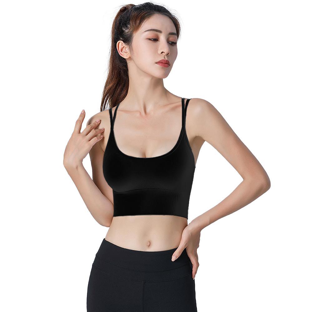 Women Strappy Sports Bra Sexy Crisscross Back Light Support Yoga - Outdoorsavage