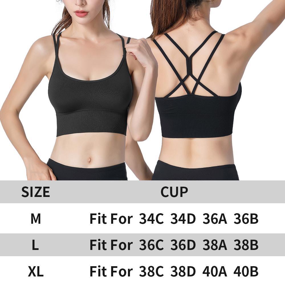 Women Strappy Sports Bra Sexy Crisscross Back Light Support Yoga - Outdoorsavage