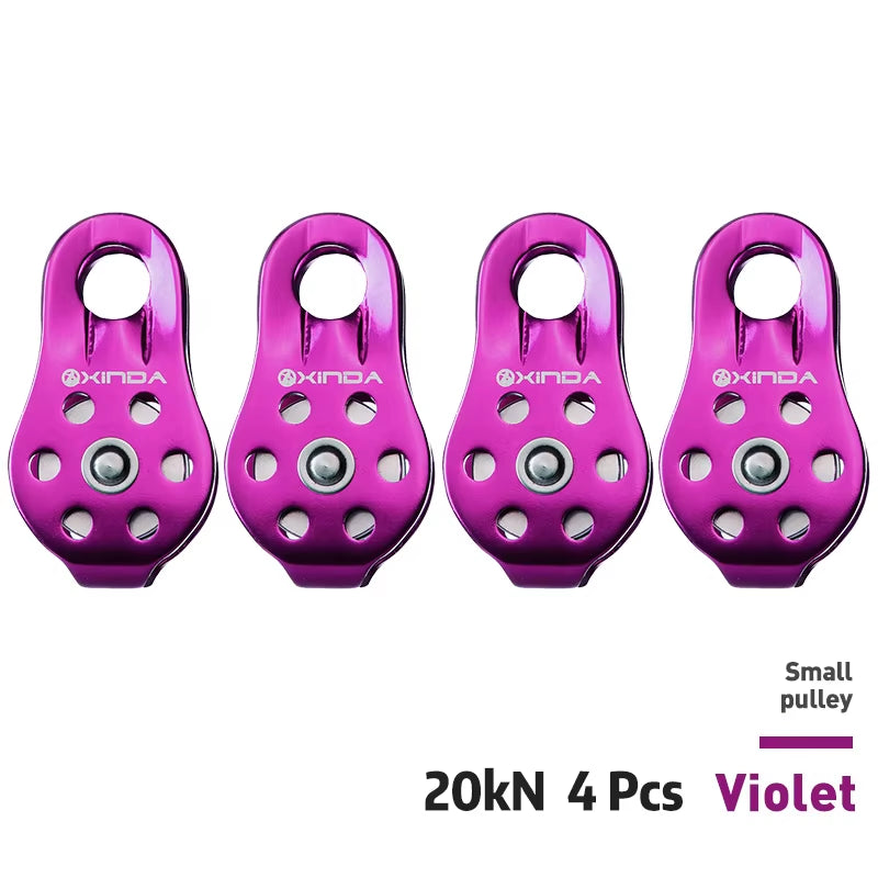 Rock Climbing Pulley Fixed Sideplate Single Sheave Pulley Outdoor Survival Tool High Altitud Traverse Hauling Gear