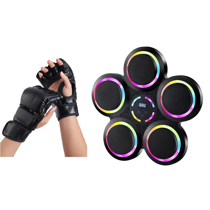 Das Bild zeigt die 2024 Limited Edition Intelligente Musik-Boxmaschine mit Boxhandschuhen, ideal für Home- und Gym-Workouts. Diese innovative Boxmaschine ist an der Wand montierbar und bietet einzigartige Trainingsmöglichkeiten für ein effektives und unterhaltsames Training. Werde fit und stark mit diesem hochwertigen Fitnessgerät!