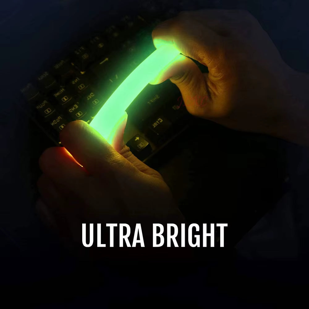 10 Ultra Bright Glow Sticks Emergency Light Sticks for Camping Accessories, Parties, Hurricane Supplies, Earthquake Survival Kit