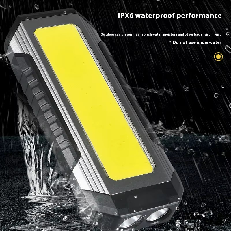 Portable Camping Flashlight COB Repair Work Light with Magnet Rechargeable Waterproof Emergency Power Bank High Bright Torch Lam