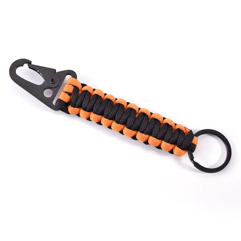 Outdoor Paracord Rope Keychain EDC Survival Kit Cord Lanyard Outdoor Emergency Key Chain for Hiking Camping Multifunction Tools