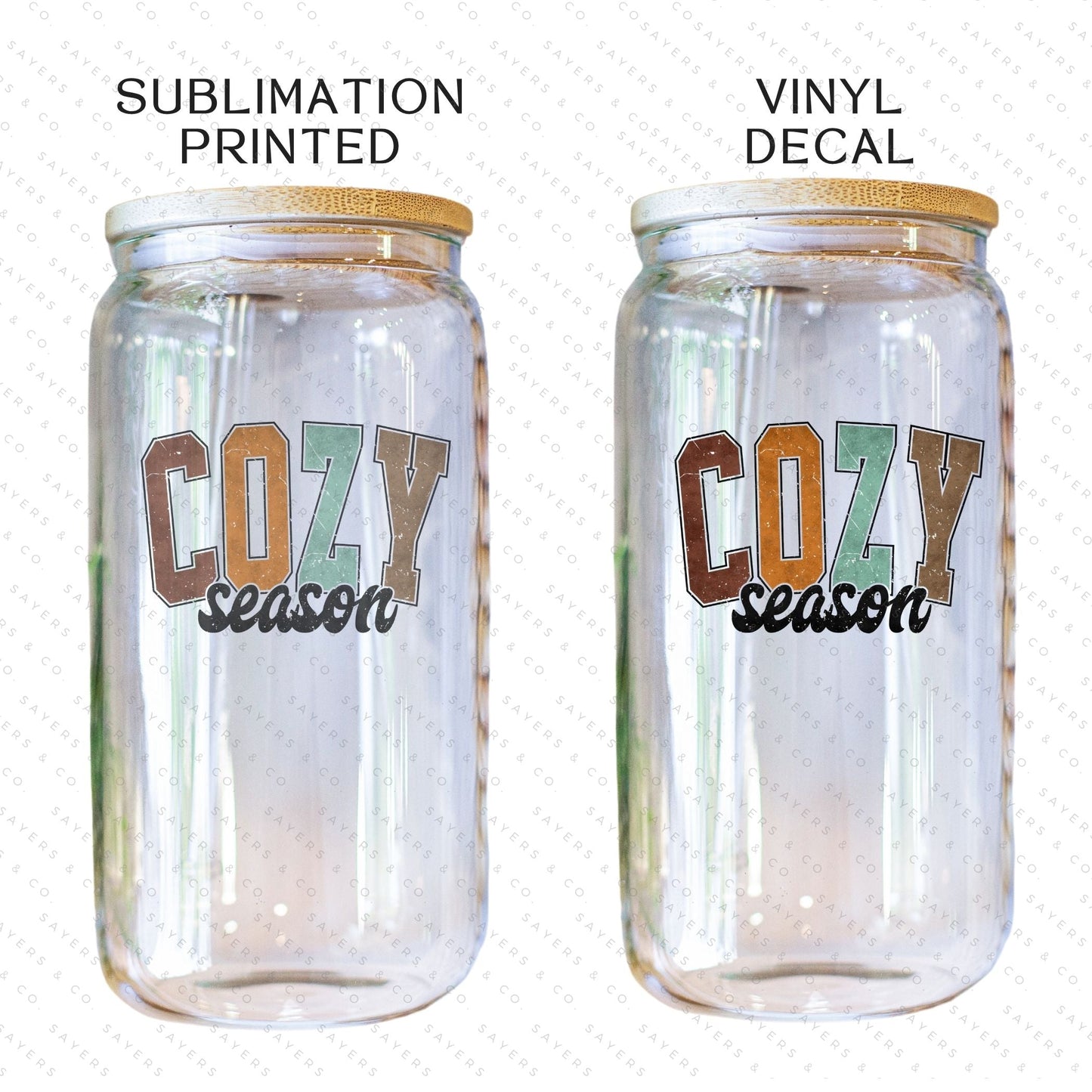 PRINTED Sublimation Transfer or Vinyl Print- Cozy Season 16oz Print