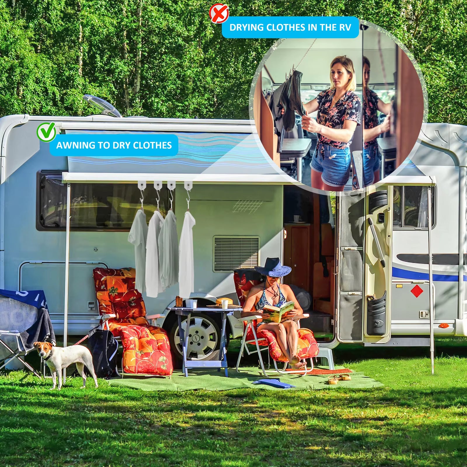 10 Heavy-Duty S-Shaped Awning Hooks - Ideal for Camping, RV Use & Outdoor Hanging Solutions!