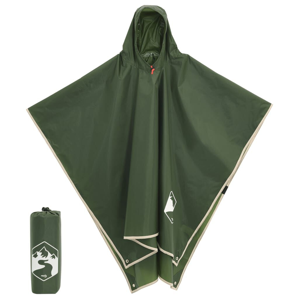 Regenponcho Mit Kapuze 2-In-1-Design Blau 223X145 Cm