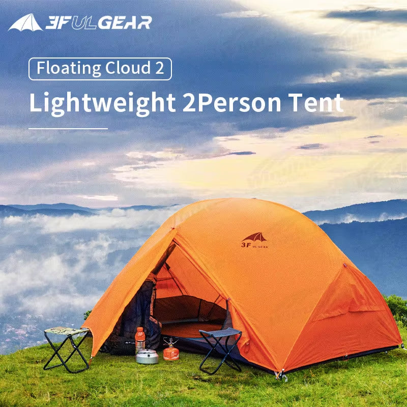 Elevate Your Camping Experience with the 3F UL GEAR Ultralight Floating Cloud 2-Person Waterproof Tent – Perfect for 3/4 Season Adventures!
