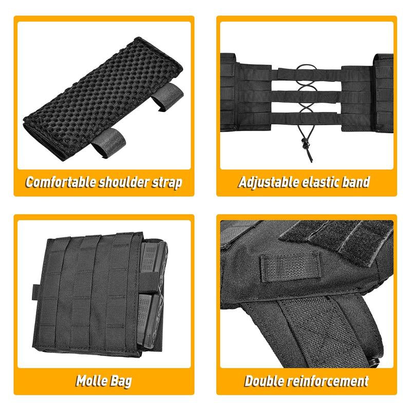 GFIRE Quick Release Plate Carrier Vest Molle Vest Adjustable Breathable for Sport 32-52 Inches Adjustable Size Perfect Gift for Men