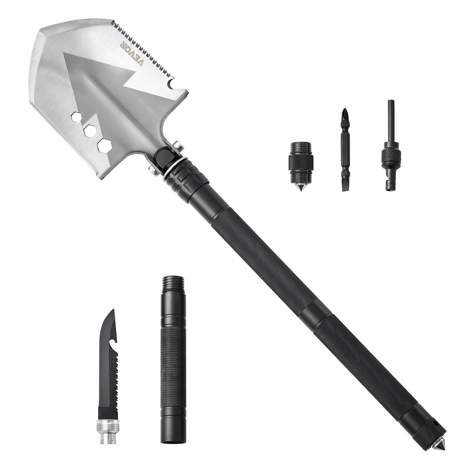 VEVOR Survival Schaufel 8 in 1 Camping-Schauf