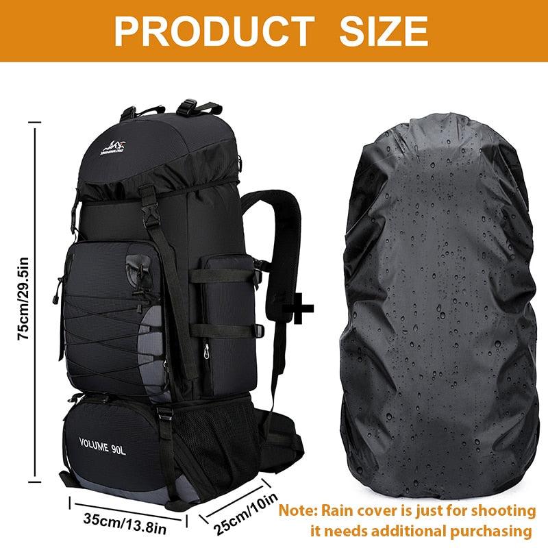 80l 90l Large Camping Backpack Travel Bag Men's Women Luggage Hiking - Outdoorsavage