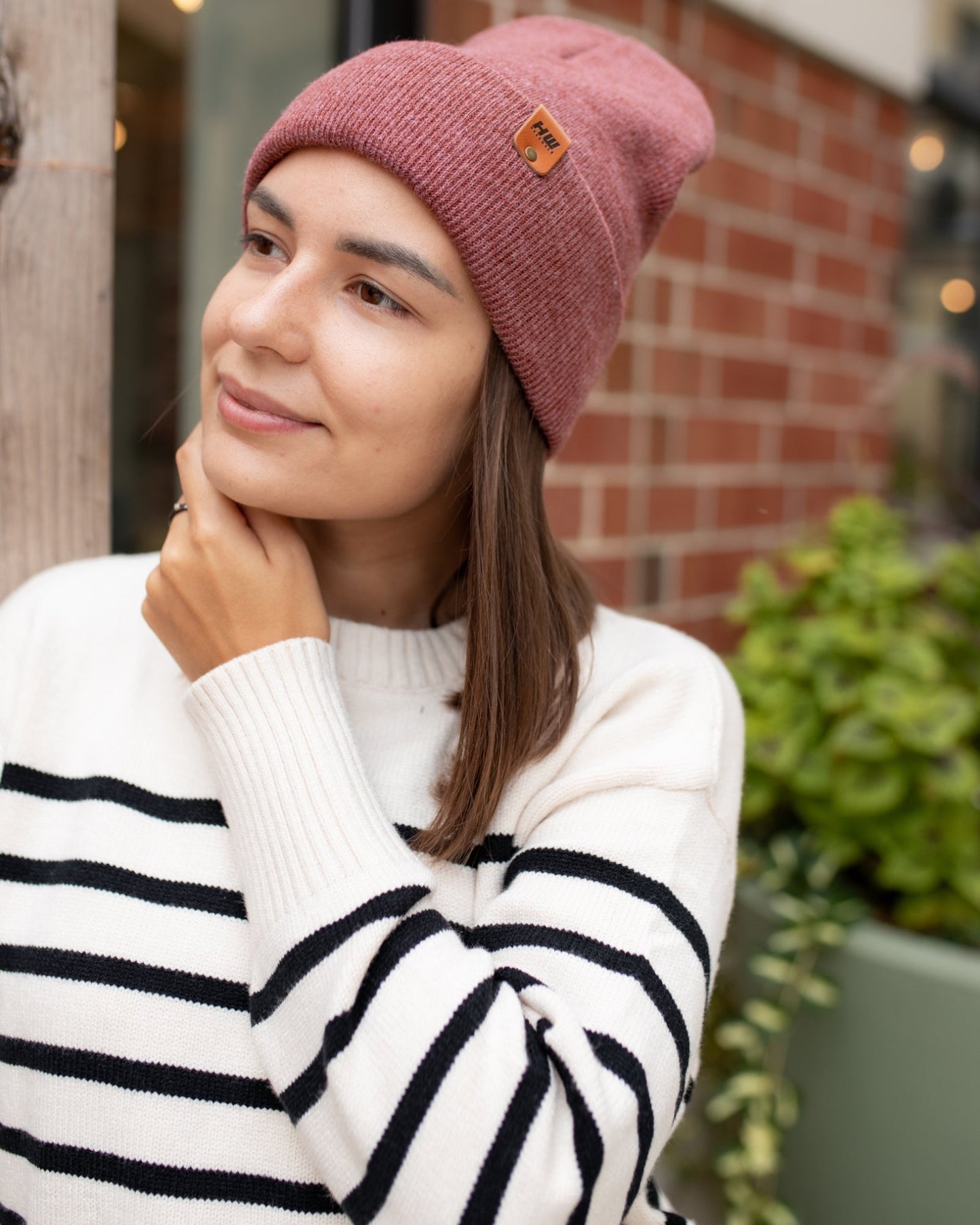 HAAKWEAR Knit Cuffed Beanie - Rusty Burgundy