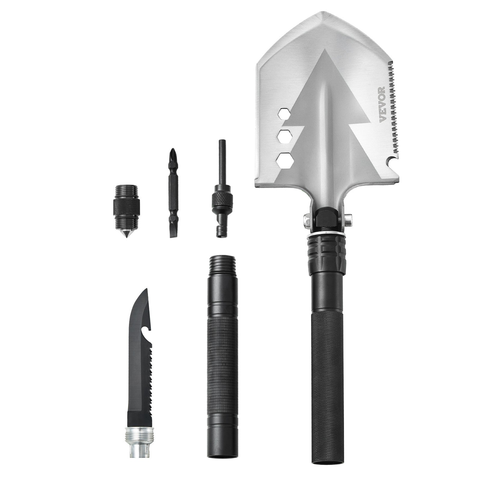 VEVOR Survival Schaufel 8 in 1 Camping-Schauf