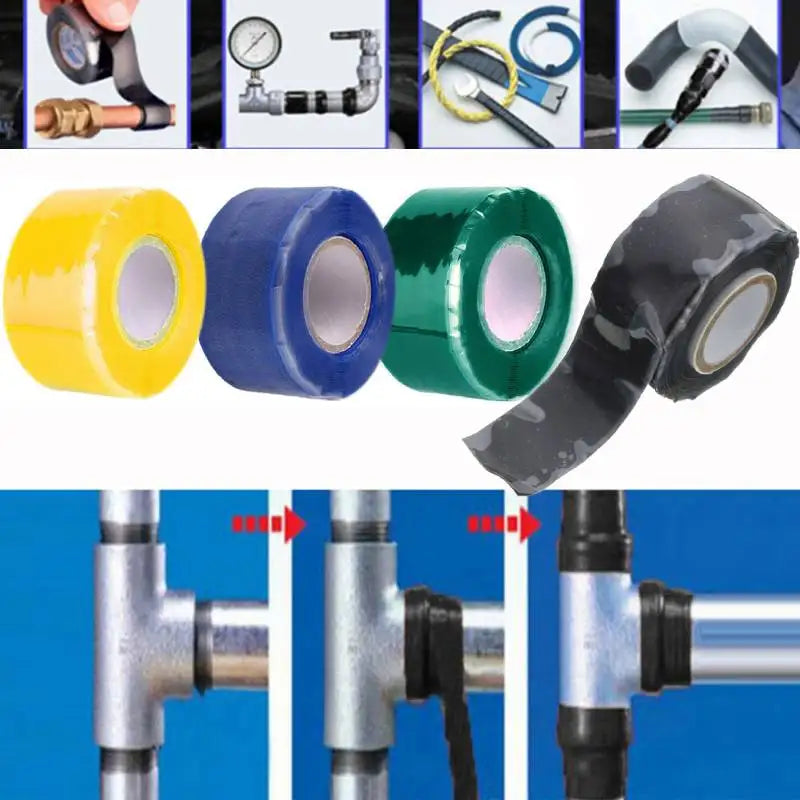 Ultimate Waterproof Silicone Repair Tape - Self-Adhesive, Strong Bonding, 1.5/3M Flexible Rubber Tape for All Your Fixes!
