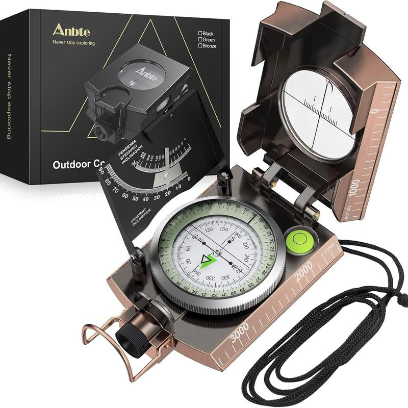 Proster Professional Compass - IP65 Hiking Compass with Sighting Clinometer - Metal Camping Compass Waterproof with Carry Bag for Camping, Hunting, Hiking, and Geology Activities