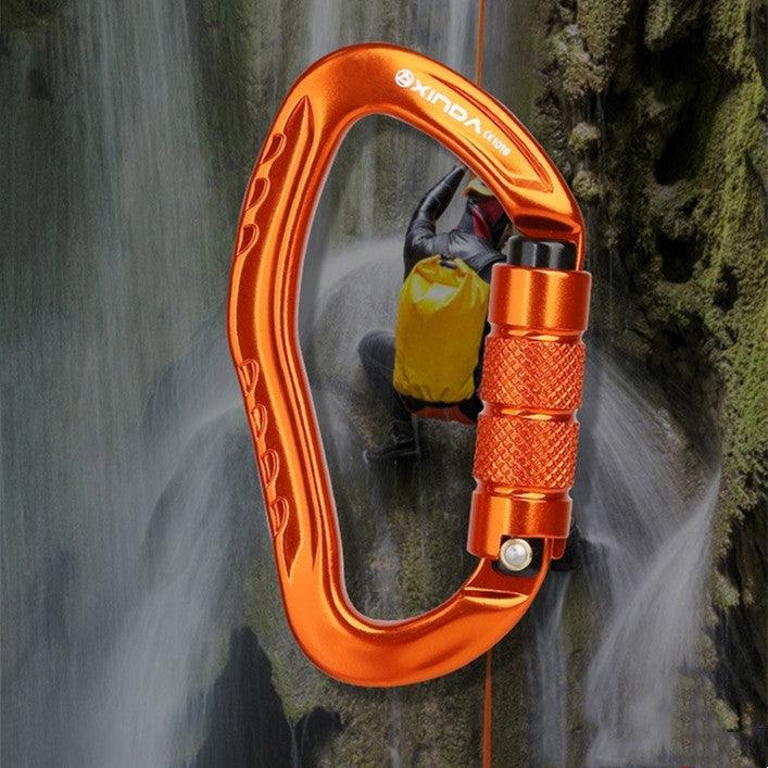 Climbing Button Carabiner Outdoor Rock Climbing Equipment Hook Lock - Outdoorsavage