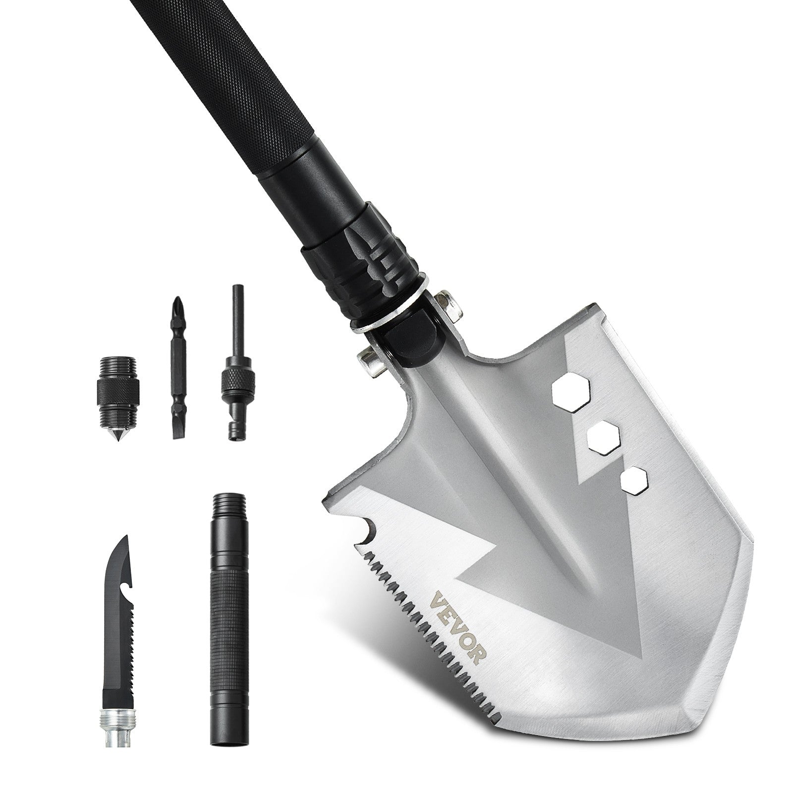 VEVOR Survival Schaufel 8 in 1 Camping-Schauf