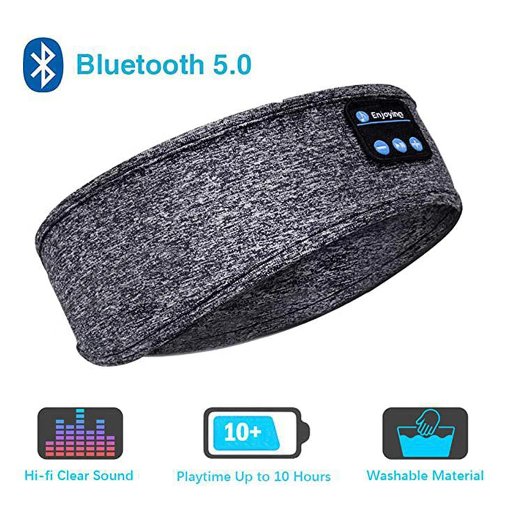 Wireless Bluetooth Sports Headband Earphones - Comfortable Music Eye Mask for Sleeping and Relaxation