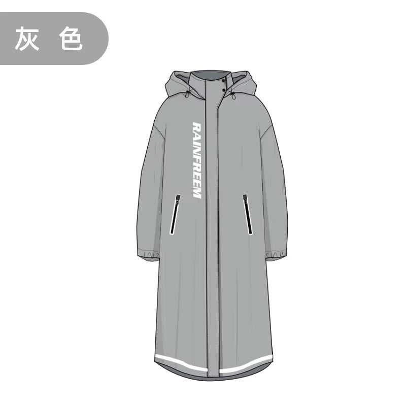 Fashion Multifunctional Windbreaker Type Raincoat Double Placket Waterproof Rain Poncho Outdoor Hiking Riding Couple Rainsuit