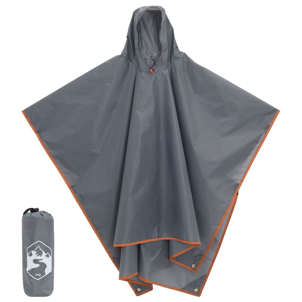 Regenponcho Mit Kapuze 2-In-1-Design Blau 223X145 Cm