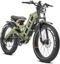 Eahora Romeo Pro Electric Mountain Bike - 1600W Power, 100-200 Mile Range, Full Suspension, 26" Fat Tires