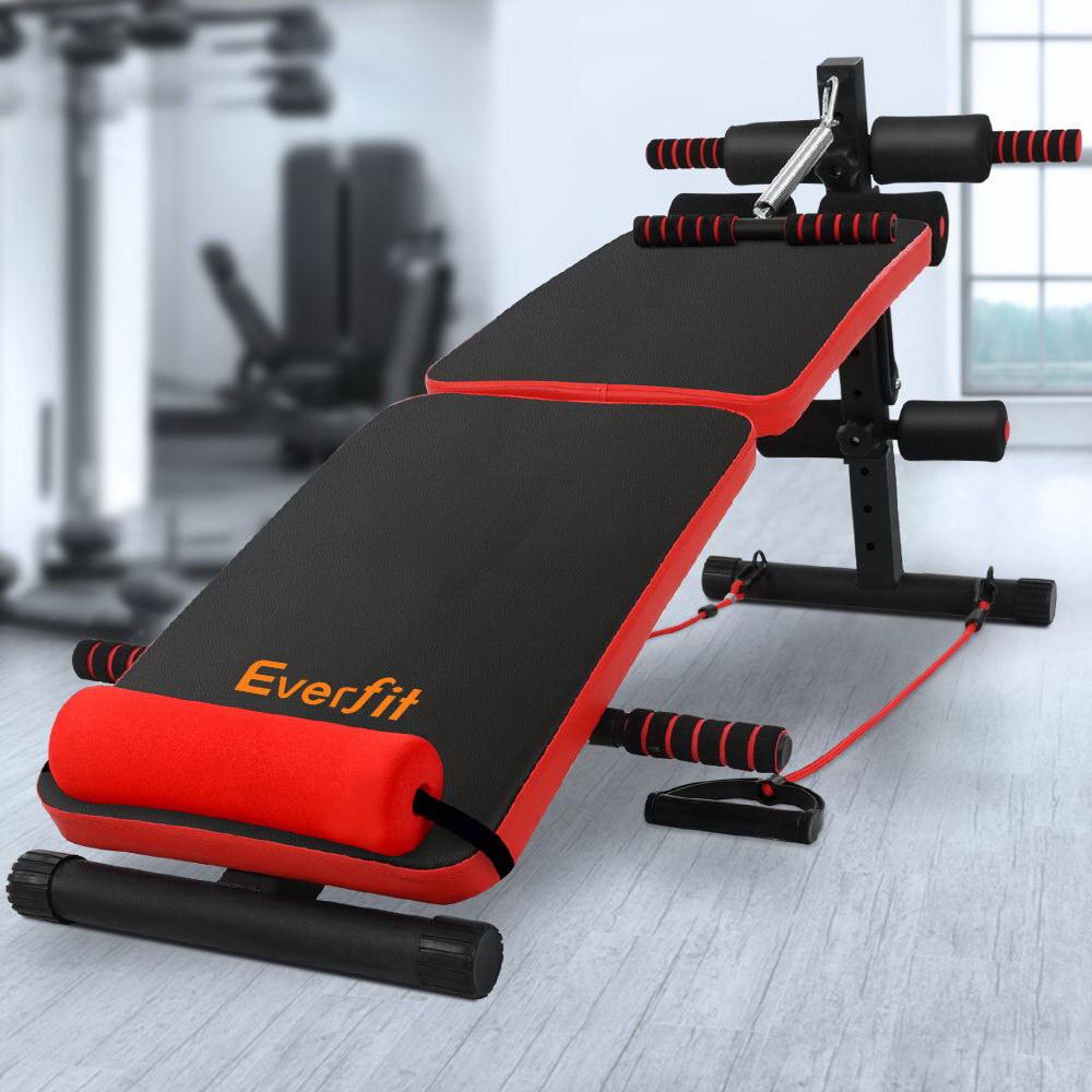 Everfit Adjustable Sit Up Bench Press Weight Gym Home Exercise Fitness