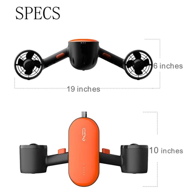 Camoro Sea Scooter Underwater Scuba Gear Dual Propeller Seascooter Snorkeling Scuba Diving Sea Scooter Water Sports Equipment - Outdoorsavage