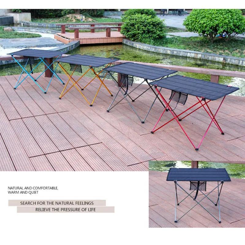 Portable Foldable Table Camping Outdoor Furniture Computer Bed Tables Picnic 6061 Aluminium Alloy Ultra Light Folding Desk - Outdoorsavage