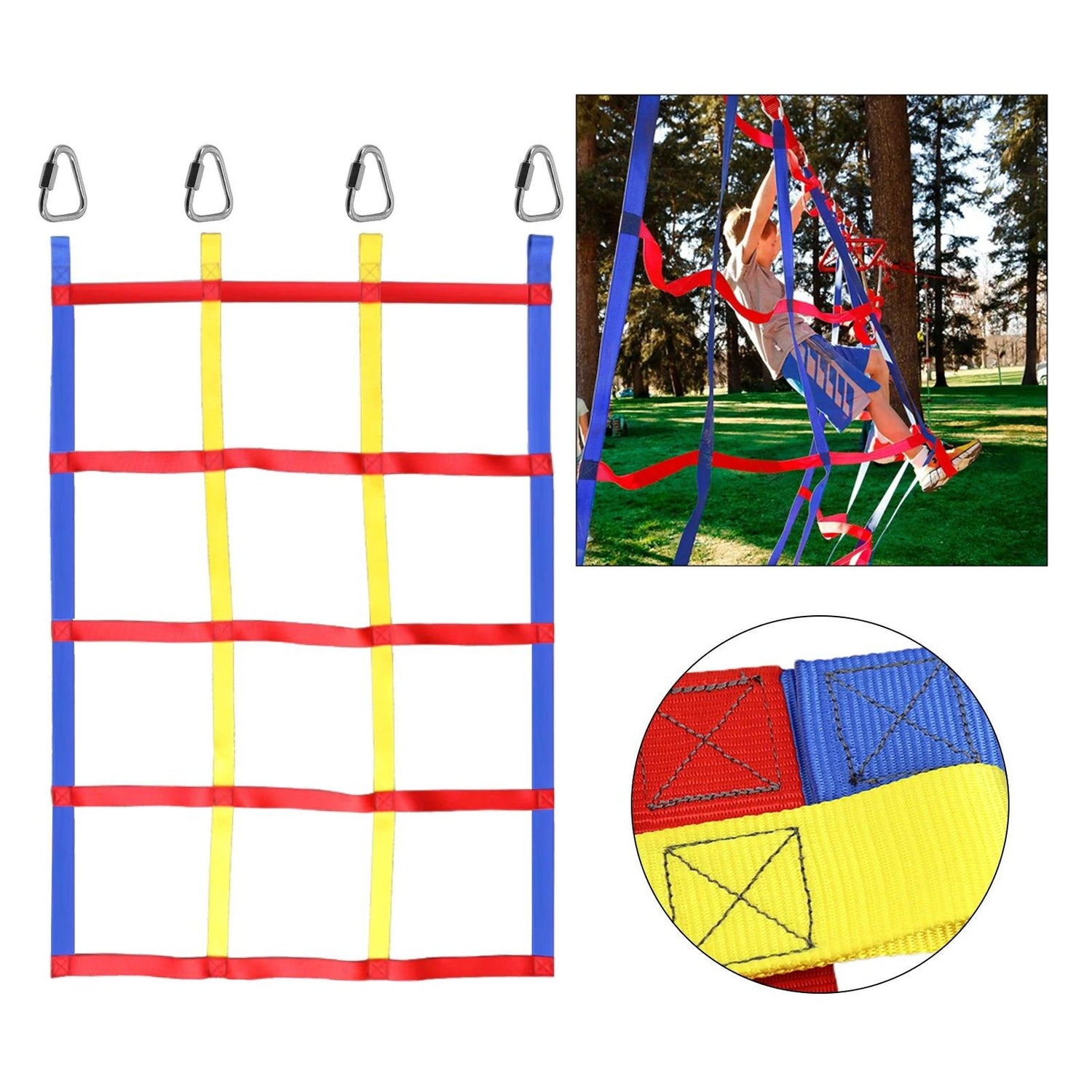 Kids' climbing net, sturdy polyester, outdoor play equipment