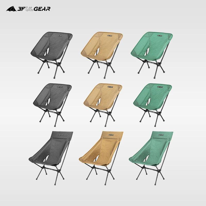 3F UL GEAR Outdoor folding Aluminum chair leisure Portable Ultralight Camping Fishing Picnic Chair Beach Chair Seat - Outdoorsavage