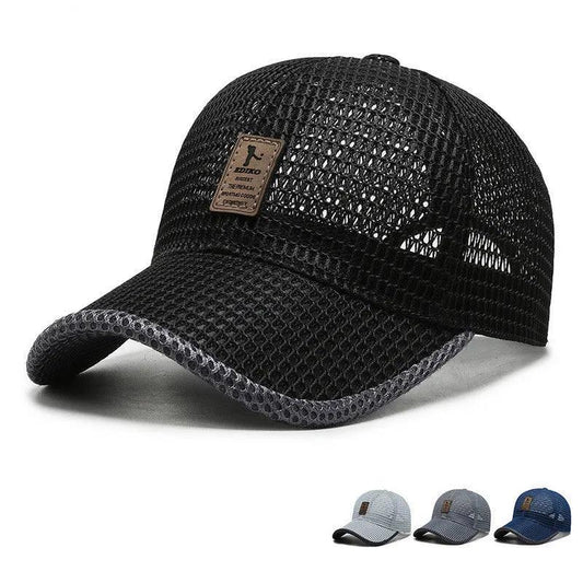 Summer Unisex Men fishing Baseball Caps Women Breathable Mesh Snapback Hats Black Casual sport Hats Cap - Outdoorsavage