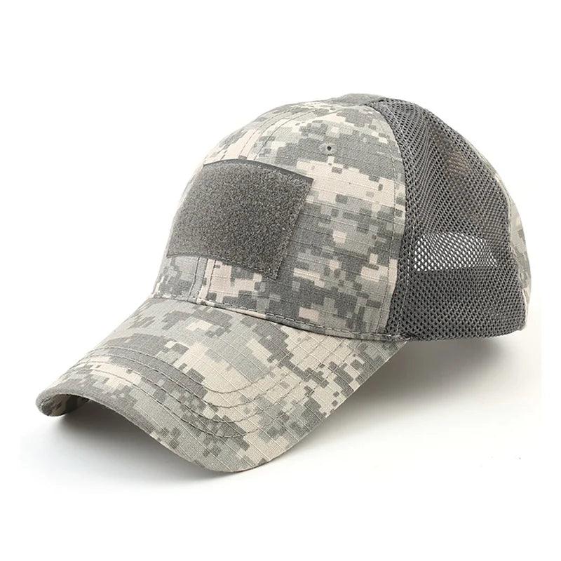 Outdoor Camouflage Adjustable Cap Mesh Fishing Hunting Hiking Basketball Snapback Hat - Outdoorsavage