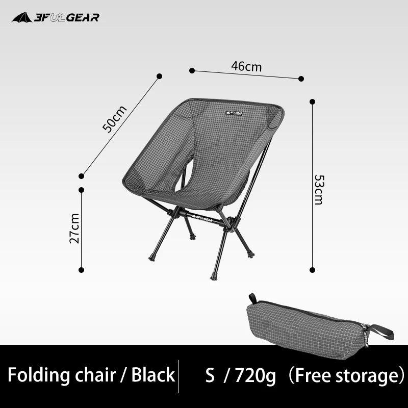 3F UL GEAR Outdoor folding Aluminum chair leisure Portable Ultralight Camping Fishing Picnic Chair Beach Chair Seat - Outdoorsavage