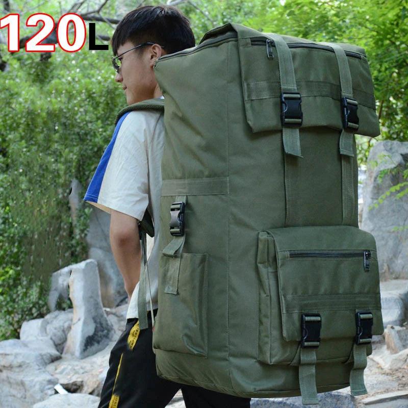 120L Men Hiking Bag Camping Backpack Large Outdoor Climbing Trekking - Outdoorsavage