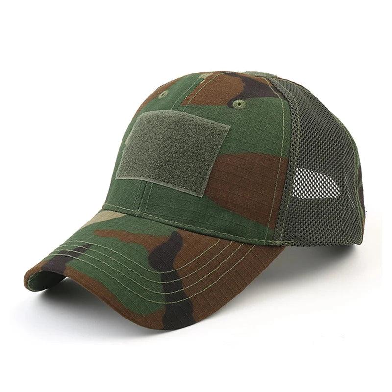 Outdoor Camouflage Adjustable Cap Mesh Fishing Hunting Hiking Basketball Snapback Hat - Outdoorsavage