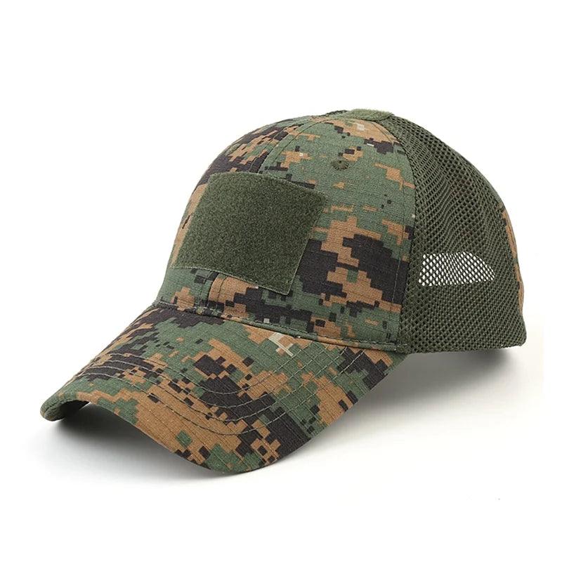 Outdoor Camouflage Adjustable Cap Mesh Fishing Hunting Hiking Basketball Snapback Hat - Outdoorsavage