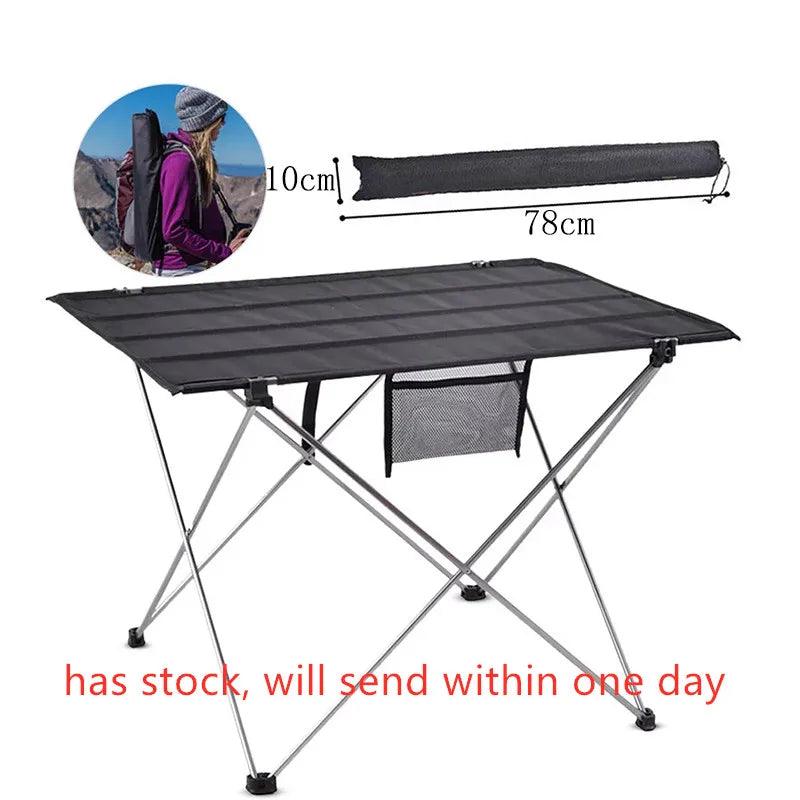 Portable Foldable Table Camping Outdoor Furniture Computer Bed Tables Picnic 6061 Aluminium Alloy Ultra Light Folding Desk - Outdoorsavage