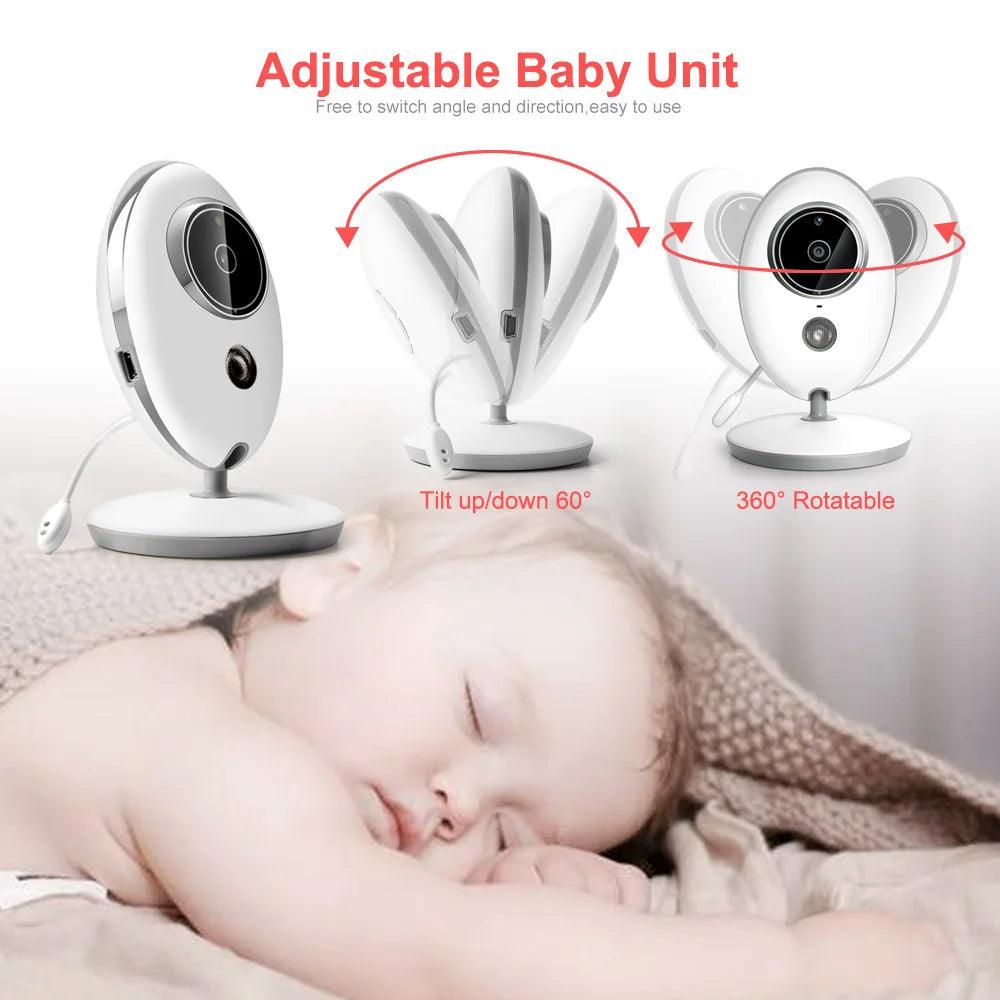 Wireless LCD Audio Video Baby Monitor VB605 Radio Nanny Music Intercom IR 24h Portable Baby Camera Baby Walkie Talkie Babysitter - Outdoorsavage