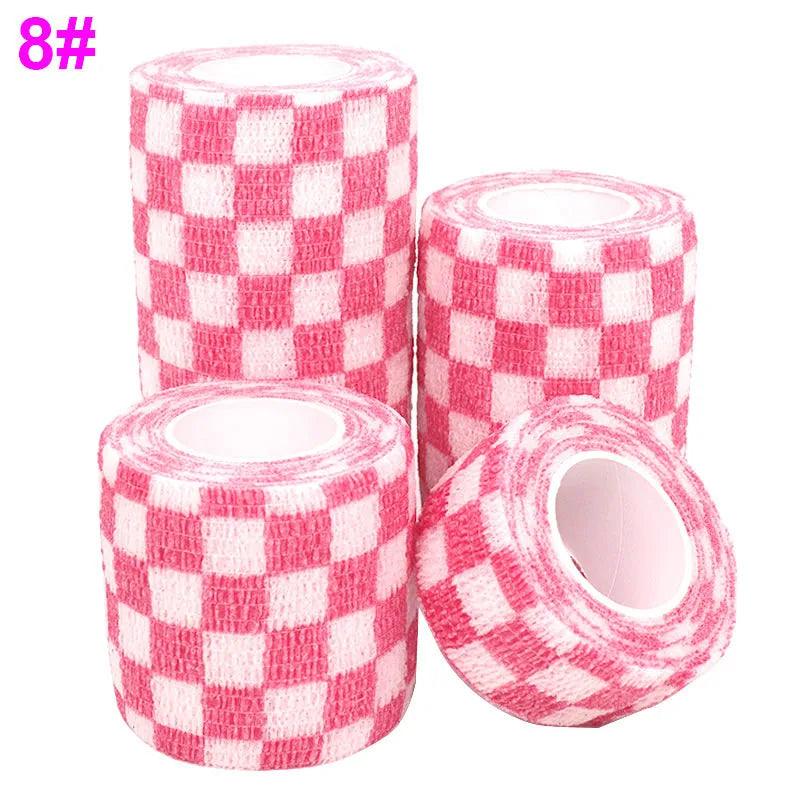 1 Pcs Printed Self Adhesive Elastic Bandage 4.8m Colorful Sports Wrap Tape for Finger Joint Knee First Aid Kit Pet Tape - Outdoorsavage