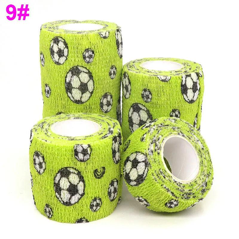 1 Pcs Printed Self Adhesive Elastic Bandage 4.8m Colorful Sports Wrap Tape for Finger Joint Knee First Aid Kit Pet Tape - Outdoorsavage