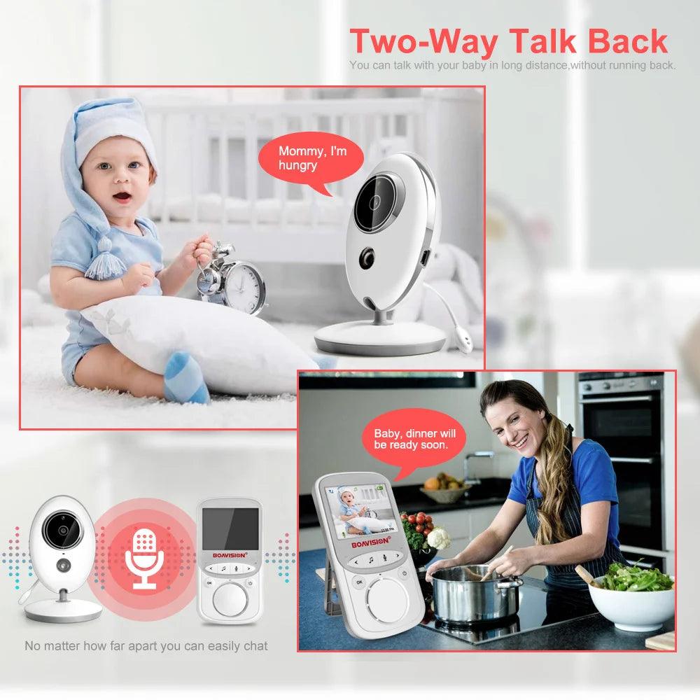 Wireless LCD Audio Video Baby Monitor VB605 Radio Nanny Music Intercom IR 24h Portable Baby Camera Baby Walkie Talkie Babysitter - Outdoorsavage