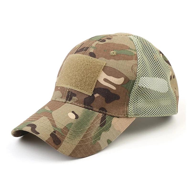 Outdoor Camouflage Adjustable Cap Mesh Fishing Hunting Hiking Basketball Snapback Hat - Outdoorsavage