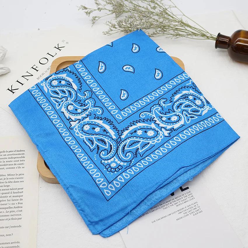 Bandana Kerchief Unisex Hip Hop Black Hair Band Neck Scarf Sports Headwear Wrist Wraps Head Square Scarves Print Handkerchief - Outdoorsavage