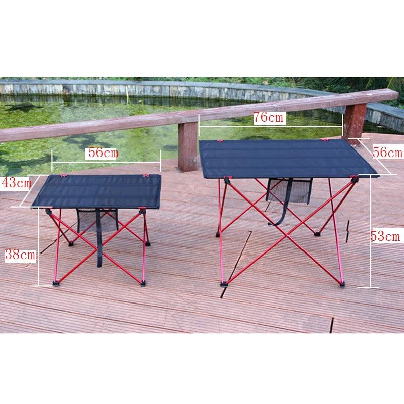 Portable Foldable Table Camping Outdoor Furniture Computer Bed Tables Picnic 6061 Aluminium Alloy Ultra Light Folding Desk - Outdoorsavage