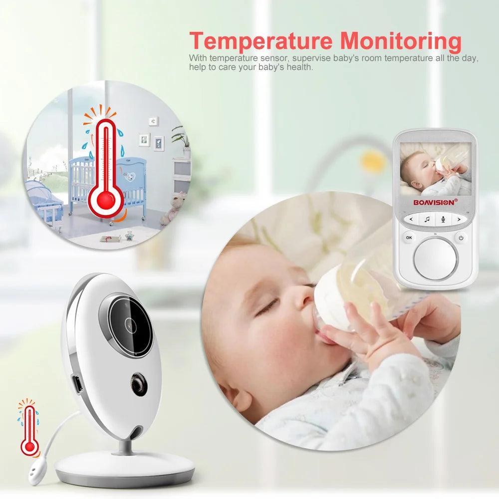 Wireless LCD Audio Video Baby Monitor VB605 Radio Nanny Music Intercom IR 24h Portable Baby Camera Baby Walkie Talkie Babysitter - Outdoorsavage